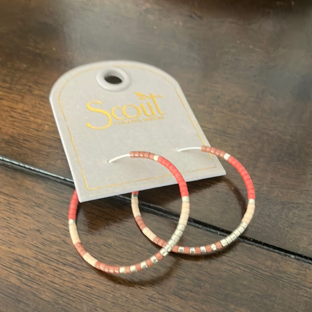 Red beaded earrings